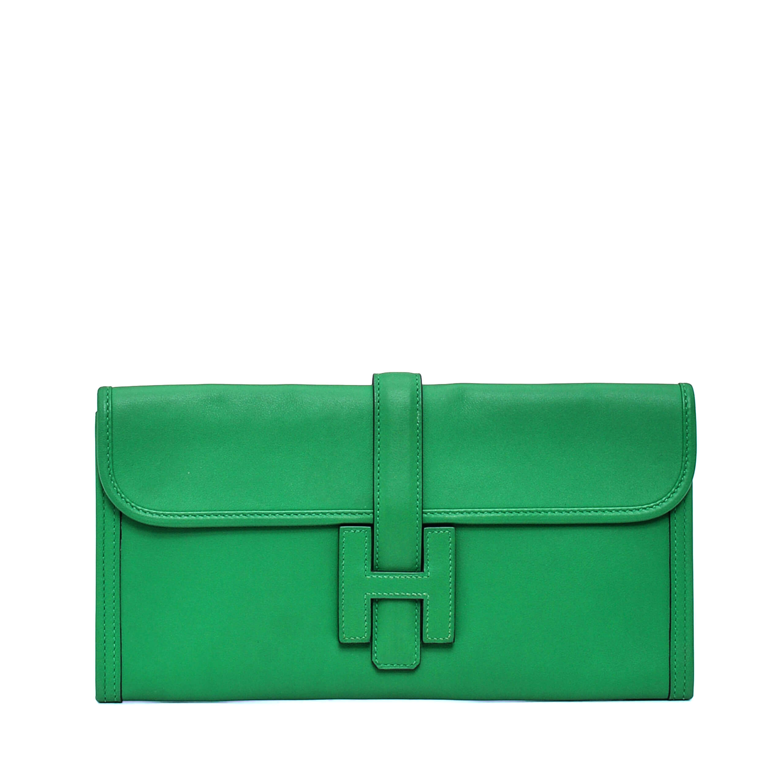 Hermes - Bambou Swift Leather Jige Clutch